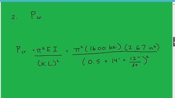 Buckling Load for Fixed Fixed Wood Column, Mechanics of Materials Column Buckling Example 5