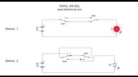 SPDT switch Connection, Operate a load from 2 locations