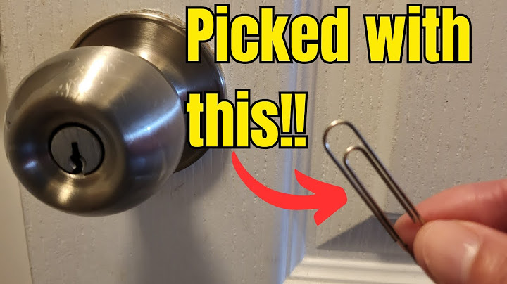 DIY how to pick a lock with paperclips