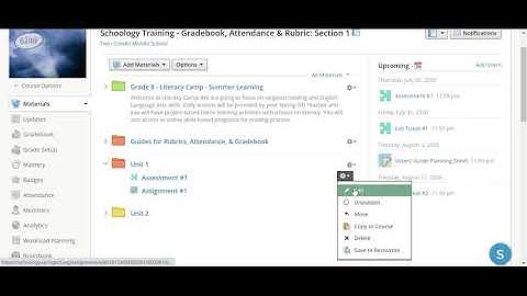Schoology Rubric Overview