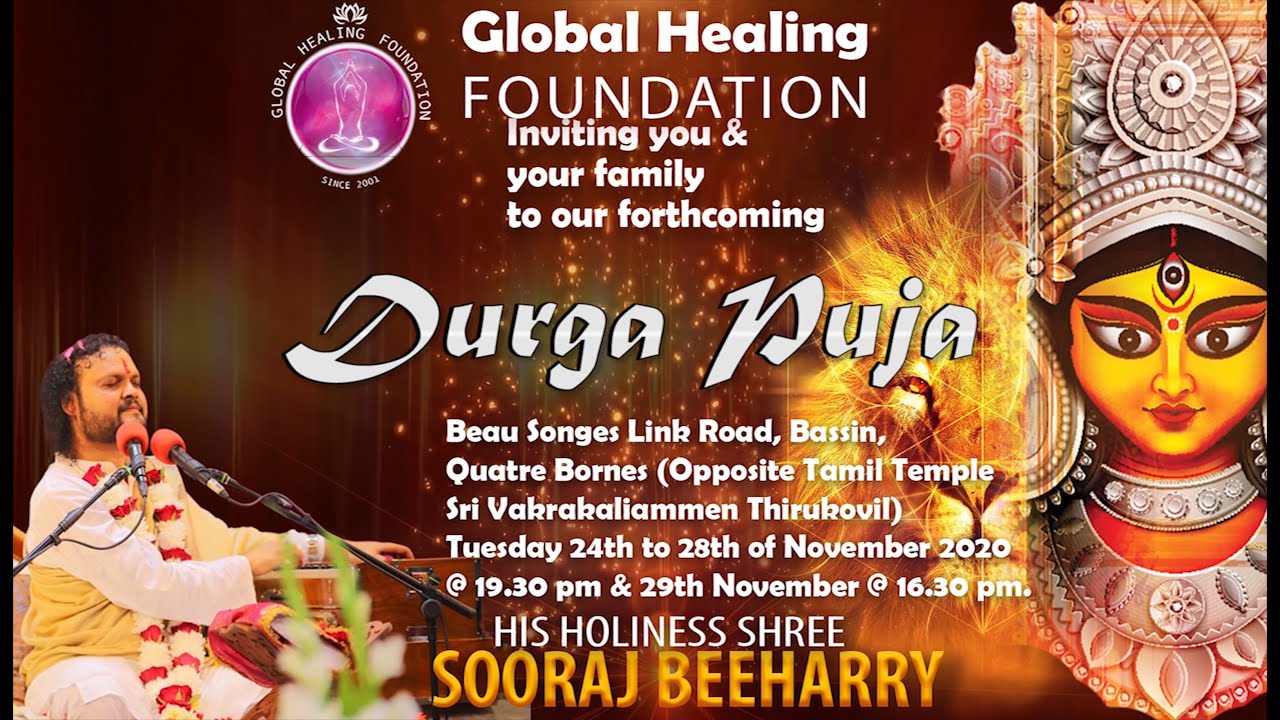 Durga Puja by His Holiness Shree Sooraj Beeharry at Quatre Bornes 2020