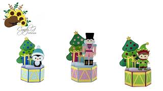 Nutcracker, Elf and Penguin Pop Up Card SVG Assembly Tutorial