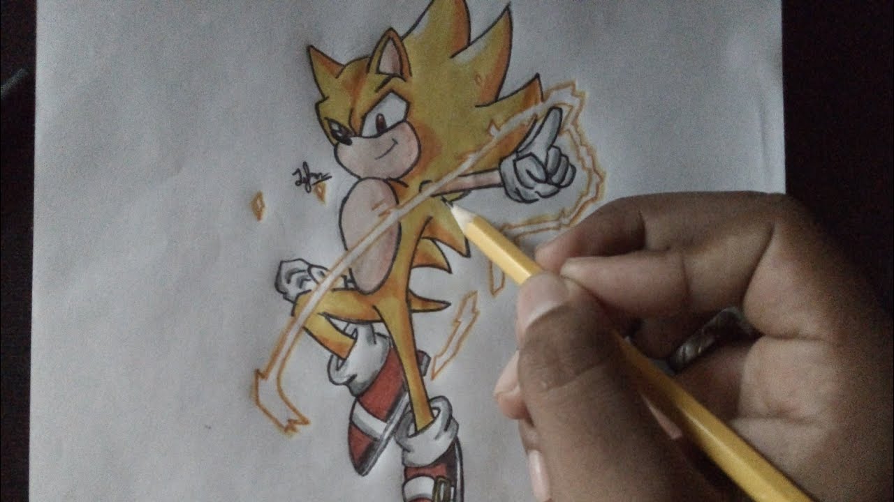 COMO DIBUJAR A SUPER SONIC ||VIDEOJUEGO DE SONIC || 2020 - YouTube