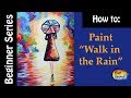 Colorful "Walk in the Rain" - How to Paint for Beginners🎨☔ Perfect for Beginners and Kids(all ages)