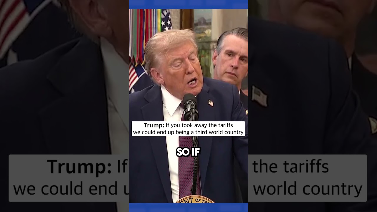 Trump thinks removing tariffs would turn the U.S. into third world country #shorts