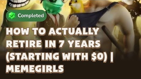 How To Actually Retire In 7 Years (Starting With $0) | MemeFi Video Code