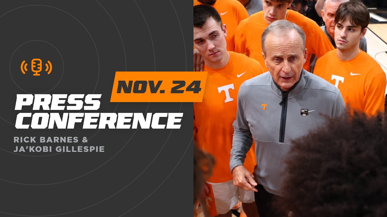 MBB | Rick Barnes & Ja'Kobi Gillespie Postgame vs. Rutgers (11.24.25)