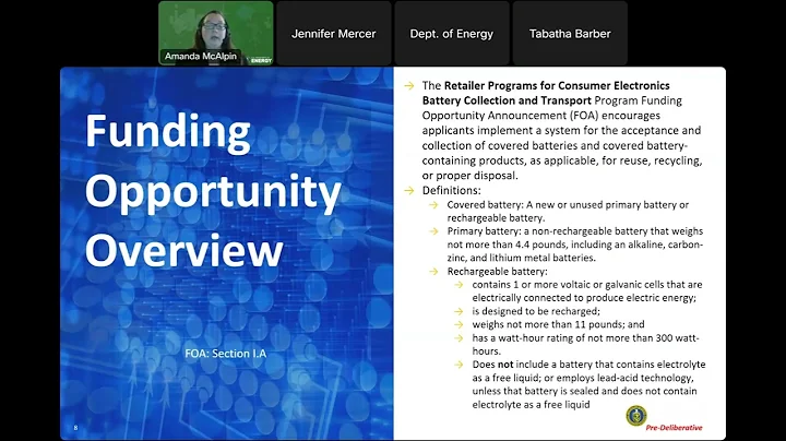 Informational Webinar: Battery and Critical Mineral Recycling – Retailers as Collection Points