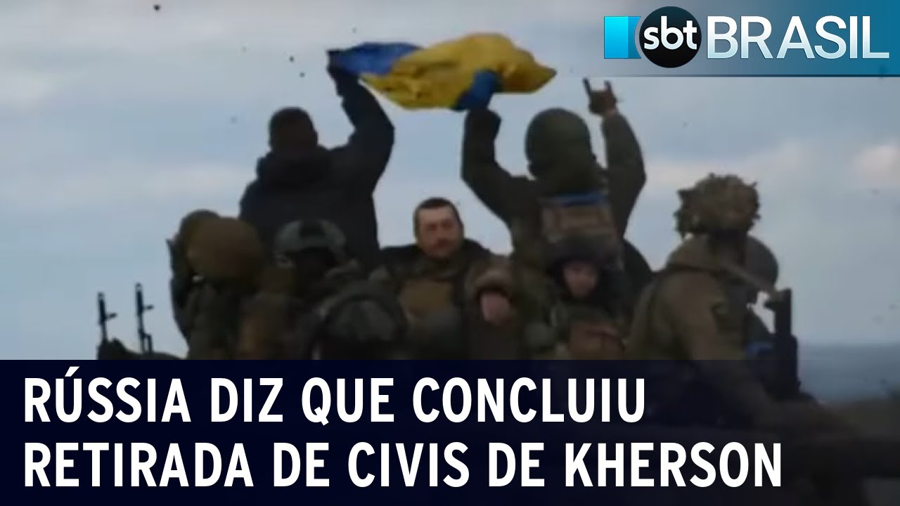 Rússia diz que concluiu retirada de civis de Kherson | SBT Brasil (28/10/22)