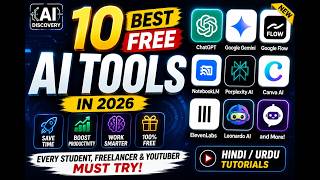 10 Best FREE AI Tools in 2026 | Every Student, Freelancer & YouTuber Must Try (Hindi / Urdu)