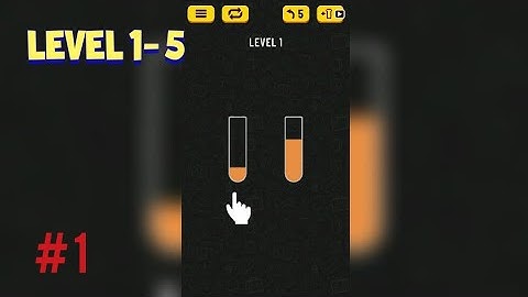Water sort puzzle level 1 - 5 Gameplay