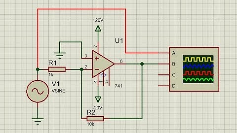 Designing and Simulating an Inverting Operational Amplifier Circuit with 741 Op Amp in Proteus.