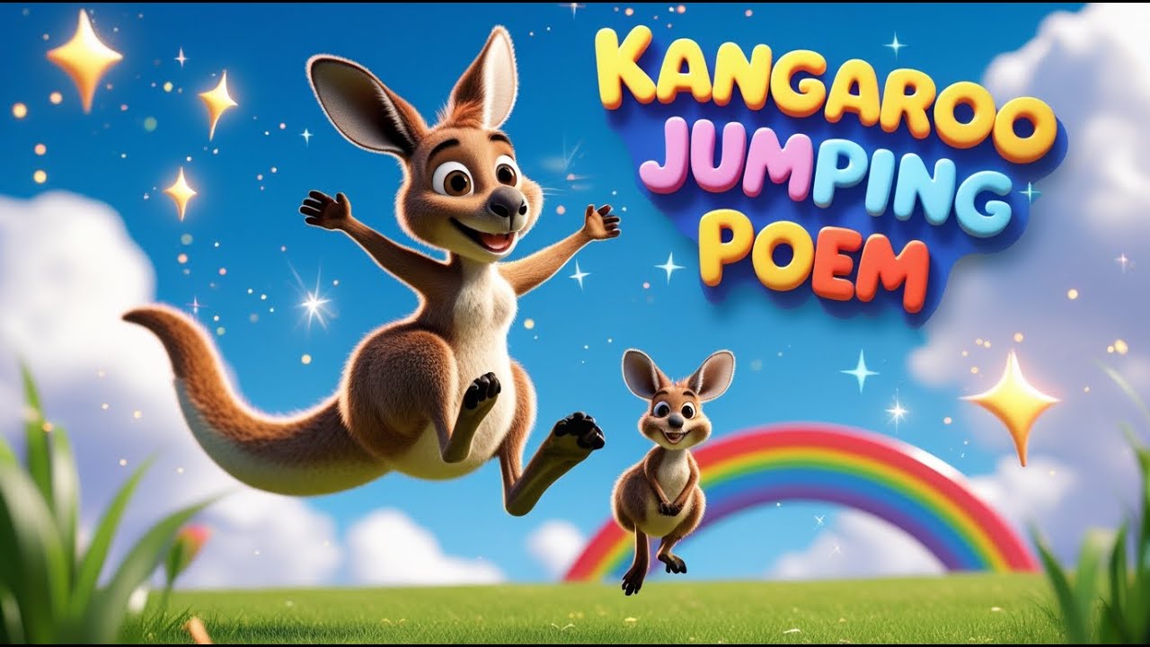 🦘 Kangaroo Jumping Song Fun Dance & Learning Poem for Kids 🎶 Hop Hop ...