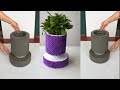 Flower Pot Design Ideas / Pouring Cement Pots From The Most Creative Plastic Grid