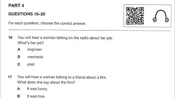 A2 KEY 1 Test 1 Listening Part 4