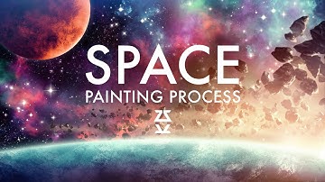 How to paint space scene with the Space brush set in Photoshop