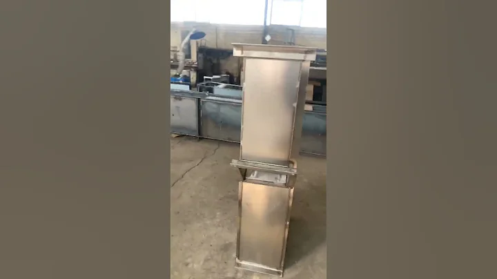 What is the #bucketelevator with the stainless steel look like? #conveyormachine