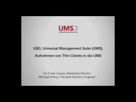 IGEL Universal Management Suite (UMS): Aufnehmen von Thin Clients in die UMS