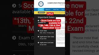 CPCT SCORE CARD OUT OF "13th, 14th, 15th &amp; 22nd March-202 MPESB VYAPAM #cpct_की_तैयारी_कैसे_करें
