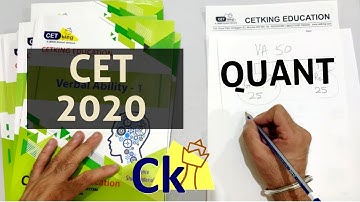 Quant in CET. Syllabus Pattern Topics Importance Cutoffs. Maths based 25 questions