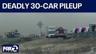 High Winds, Dust Storm Cause 30-Car Pileup In Colorado