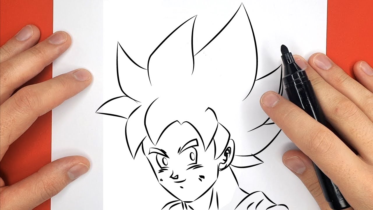 COMO DESENHAR GOKU SSGSS - FÁCIL #goku #dragonball #desenho