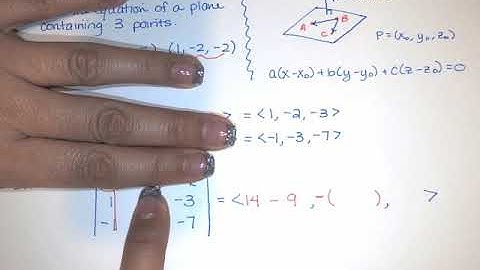 20. Lines, Planes, and Distance - Part 3 - Finding the equation of a plane containing three points