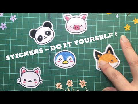 Very Easy! How To Make Cute Animal Stickers | art for kids 🦊🦁🐼🐷 Very Easy! How To Make Cute Animal Stickers | art for kids 🦊🦁🐼🐷