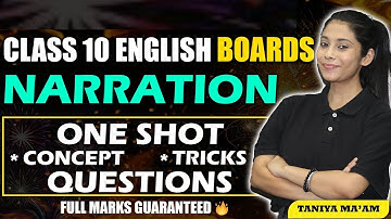 Narration | Direct & Indirect Speech | Concept, Rules, Examples & Tricks in Hindi | Boards 2024