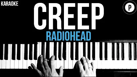 Radiohead - Creep Karaoke SLOWER Instrumental Acoustic Piano Cover Lyrics On Screen