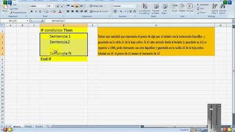 Estructuras condicionales en macros Excel