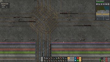 Factorio - Testing a Train Intersection