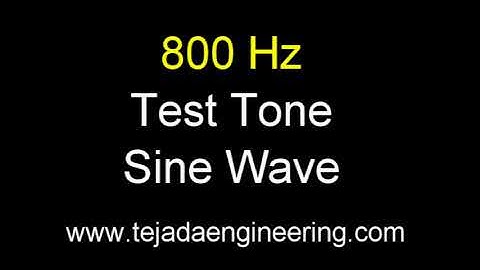 800Hz Test Tone Sine Wave - One Hour