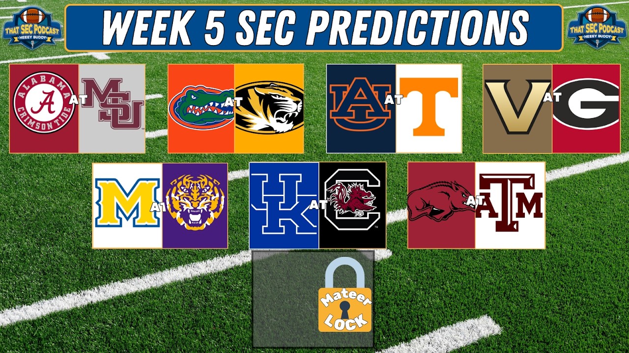 Week 5 SEC Predictions! Will There Be Any Upsets This Weekend?