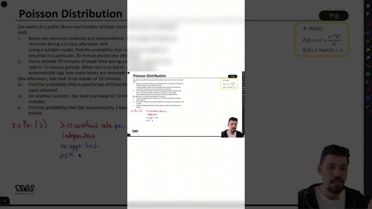 Poission Distribution | A Level Further Stats