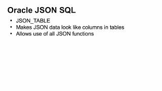 Learning Oracle SQL JSON - learn Other IT & Software