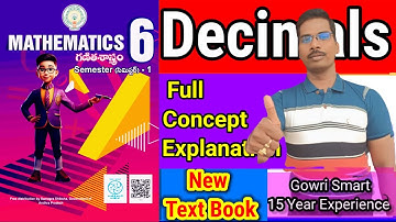 6th Class Maths(2024-25) New Syllabus|| Chapter-8|| Decimals Full Concept||Must watch Video #viral