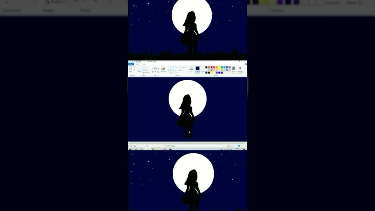 How to make giral in Ms paint|| Ms paint drawings