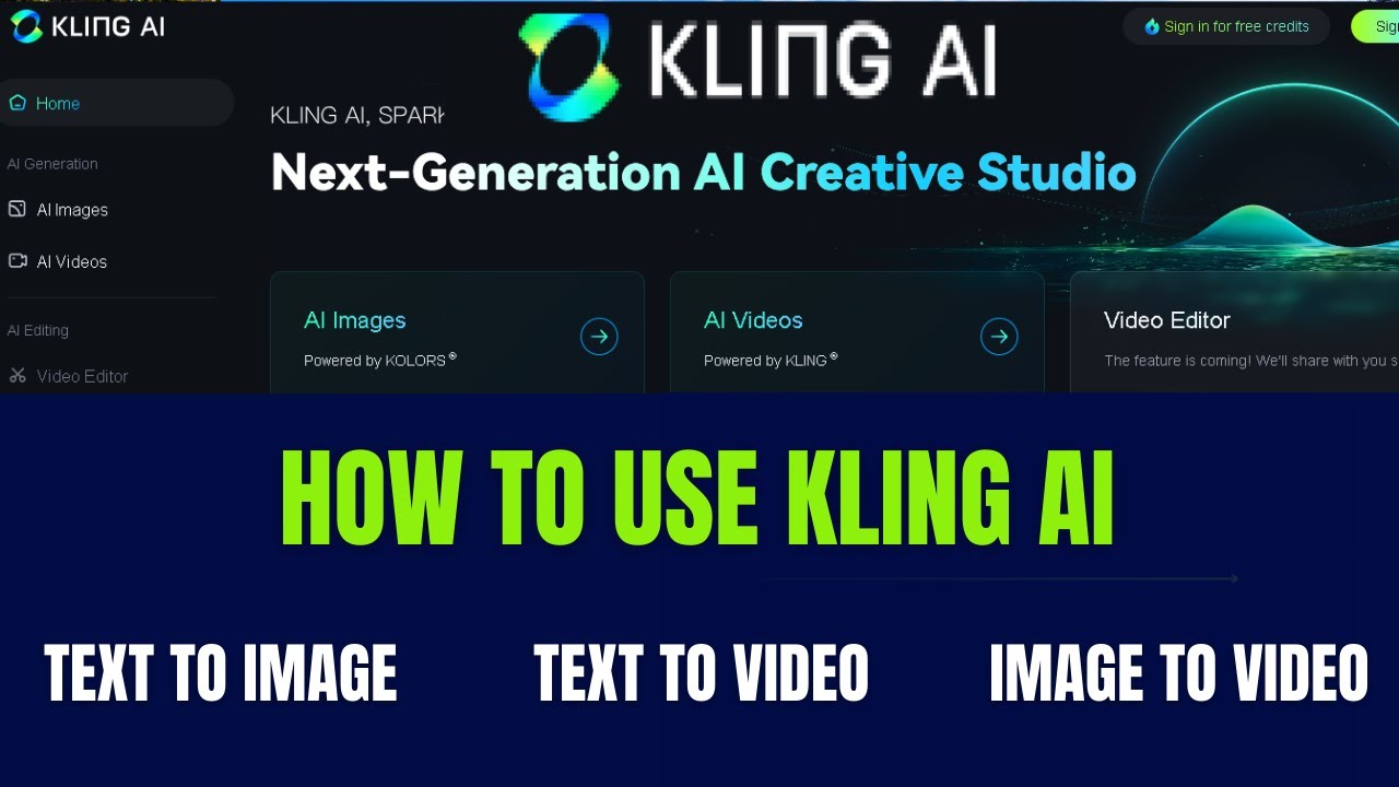 How to use kling Ai || text to image || text to video || image to video ...