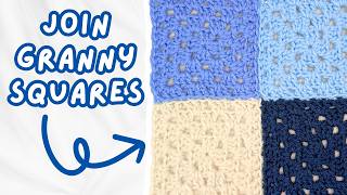 the EASIEST way to join granny squares | how to join granny squares with an INVISIBLE seam!