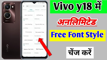 Vivo y18 me font style change kaise kare | how to change font style in Vivo y18