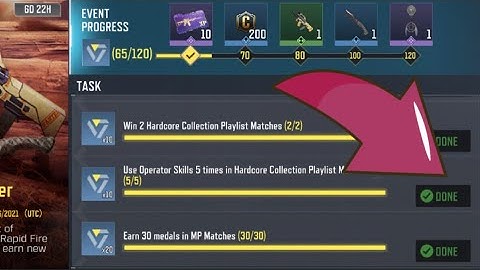 Call Of Duty Mobile Use Operator Skills 5 times in Hardcore Collection Playlist Matches Complete