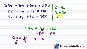 Word Problems Systems of Equations in Three Variables