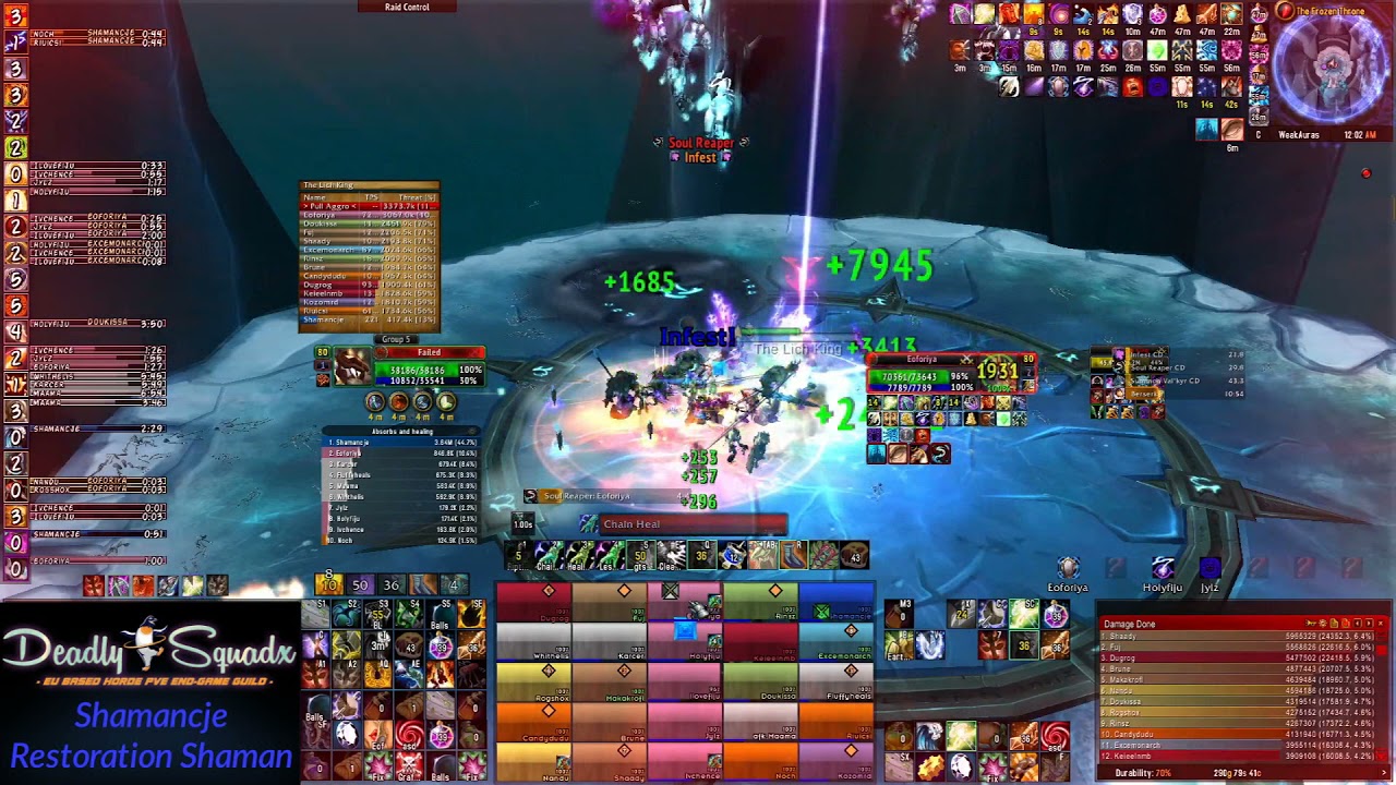 Warmane, Resto Shaman Solo Heal LOD! Deadly Penguin Squadx
