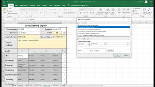 Using Conditional Formatting in a dynamic Excel rubric
