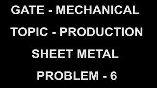 problem 6  sheet metal