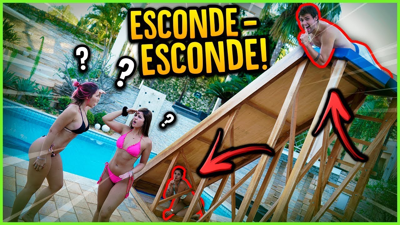 entretenimento para casamento ESCONDE ESCONDE COM ROUPA DE PISCINA !! ( NOVO MINI GAME ) [ REZENDE EVIL ]