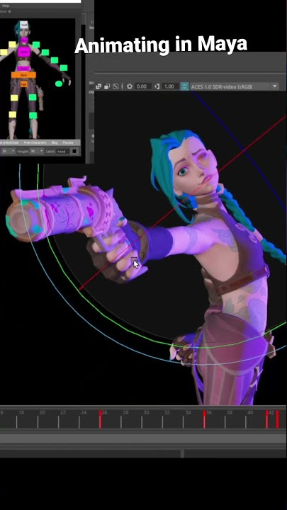 Animating Jinx in Autodesk Maya #animation #art #artist