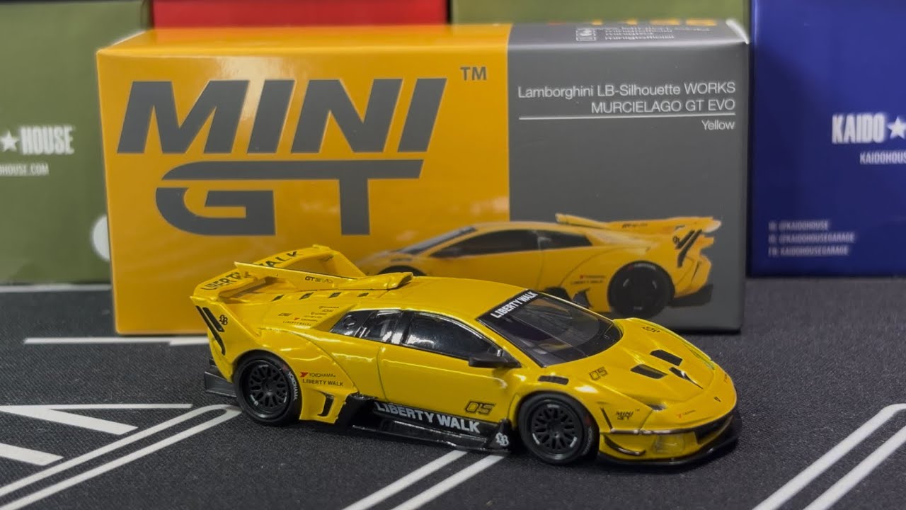 Lamborghini LB Silhouette Works Murcielago GT EVO Yellow by MiniGT