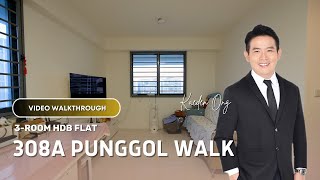 High Floor 3-Room Premium Apartment at 308A Punggol Walk | Rarely Available Stack for Sale